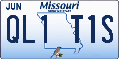 MO license plate QL1T1S