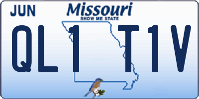 MO license plate QL1T1V