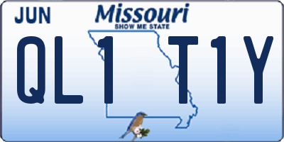 MO license plate QL1T1Y