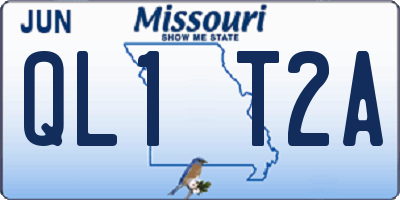 MO license plate QL1T2A