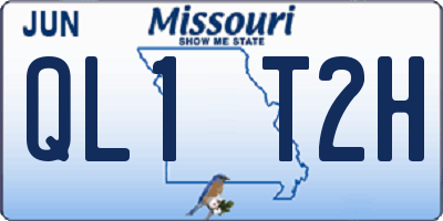 MO license plate QL1T2H