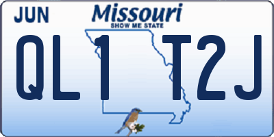MO license plate QL1T2J