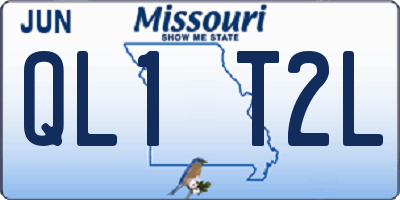 MO license plate QL1T2L