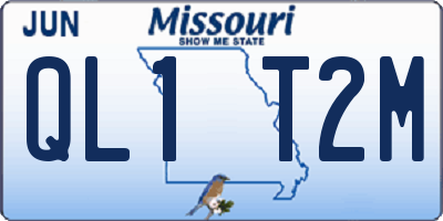 MO license plate QL1T2M