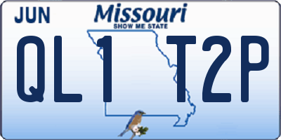 MO license plate QL1T2P