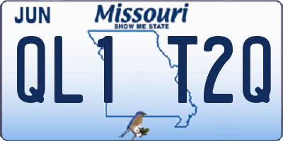 MO license plate QL1T2Q