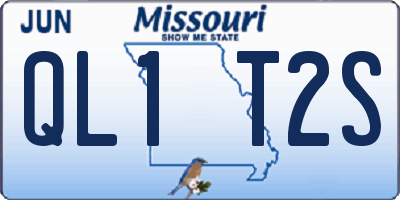 MO license plate QL1T2S