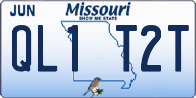 MO license plate QL1T2T
