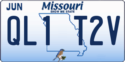 MO license plate QL1T2V