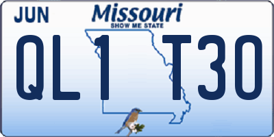 MO license plate QL1T3O