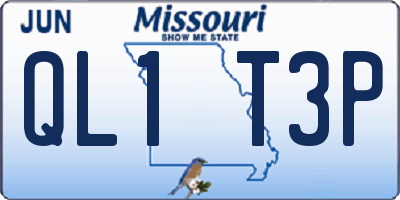 MO license plate QL1T3P