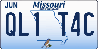 MO license plate QL1T4C