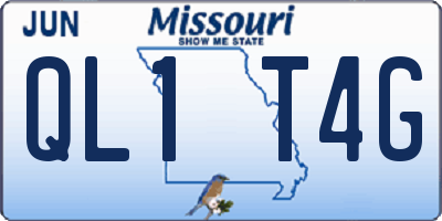 MO license plate QL1T4G