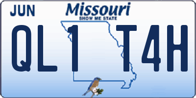 MO license plate QL1T4H
