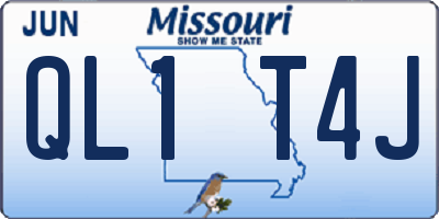 MO license plate QL1T4J