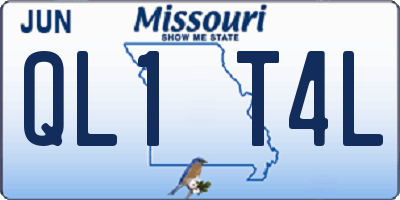 MO license plate QL1T4L