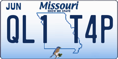 MO license plate QL1T4P