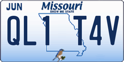MO license plate QL1T4V