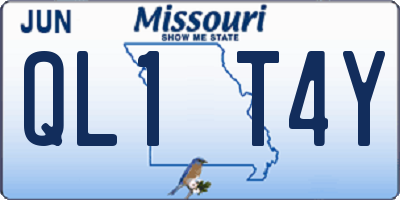 MO license plate QL1T4Y