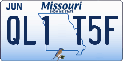 MO license plate QL1T5F