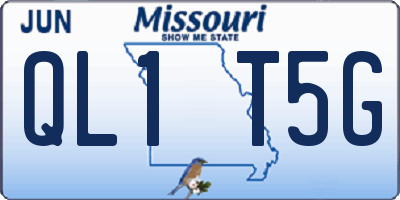 MO license plate QL1T5G