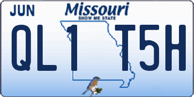 MO license plate QL1T5H