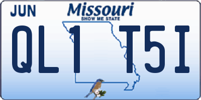 MO license plate QL1T5I