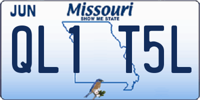 MO license plate QL1T5L