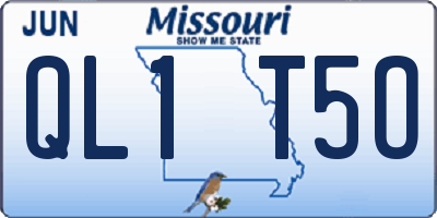 MO license plate QL1T5O