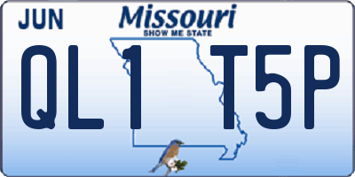 MO license plate QL1T5P