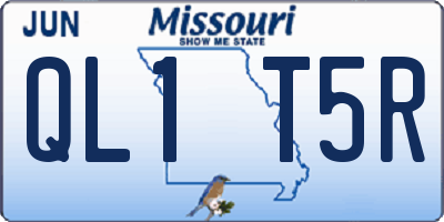 MO license plate QL1T5R