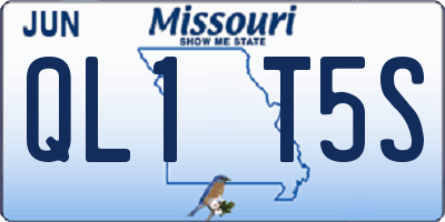 MO license plate QL1T5S