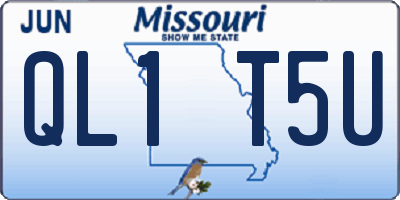MO license plate QL1T5U