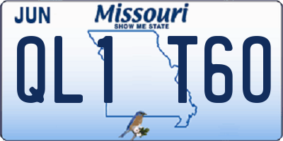 MO license plate QL1T6O