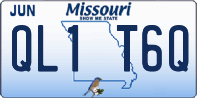 MO license plate QL1T6Q