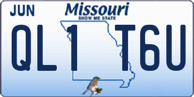 MO license plate QL1T6U