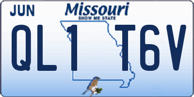 MO license plate QL1T6V