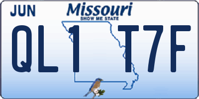 MO license plate QL1T7F