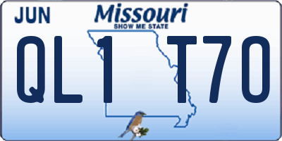 MO license plate QL1T7O