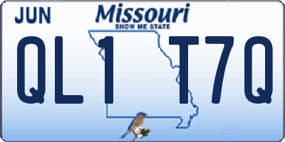 MO license plate QL1T7Q