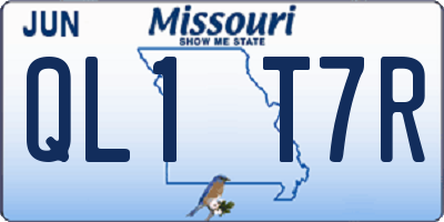 MO license plate QL1T7R