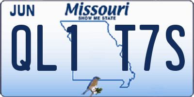 MO license plate QL1T7S