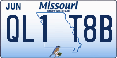 MO license plate QL1T8B