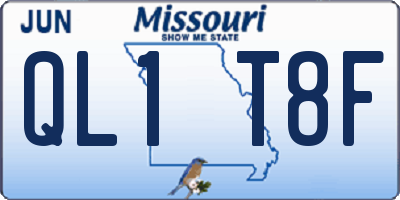MO license plate QL1T8F