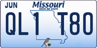 MO license plate QL1T8O