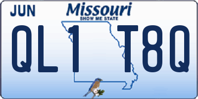 MO license plate QL1T8Q