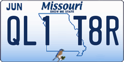 MO license plate QL1T8R