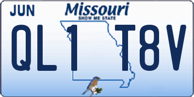 MO license plate QL1T8V
