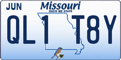 MO license plate QL1T8Y