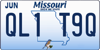 MO license plate QL1T9Q